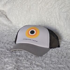 Corepower Yoga Trucker Hat Mesh Back Foam Front White Grey Black New Adjustable